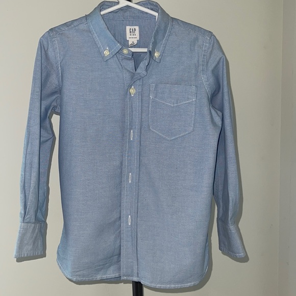 Light blue gap boys button up long sleeve - Picture 1 of 3
